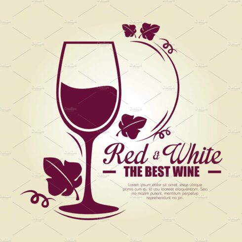 red wine cup label cover image.