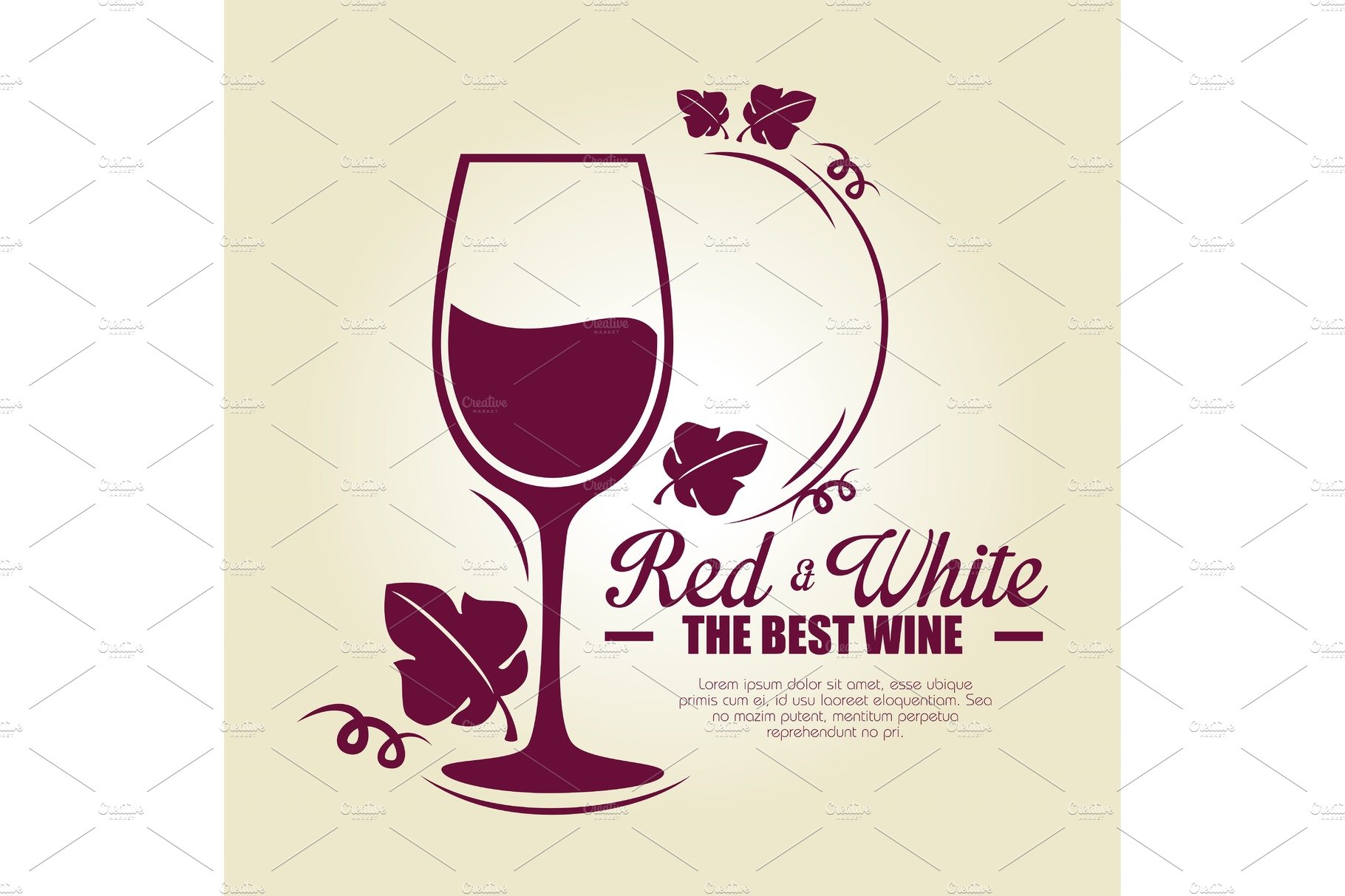 red wine cup label cover image.