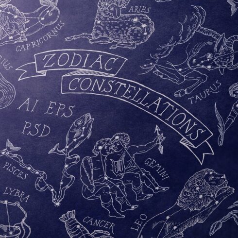Zodiac Constellations set & Pattern cover image.