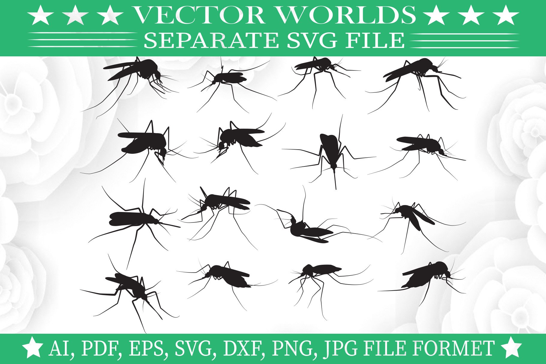 Mosquitoes Svg, Fly, Animal Svg cover image.