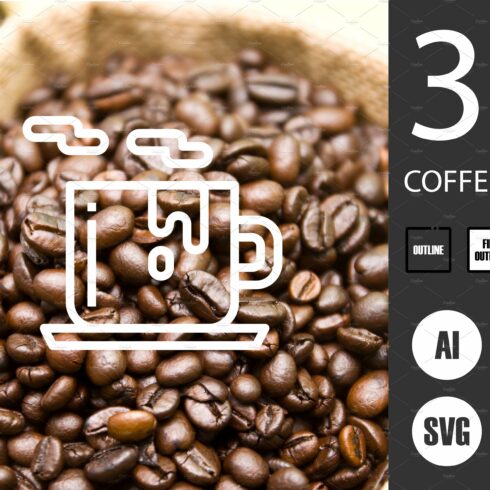 36x3 Coffee icons cover image.