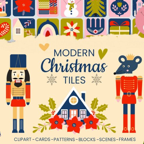 Modern Christmas Fairytale - clipart cover image.
