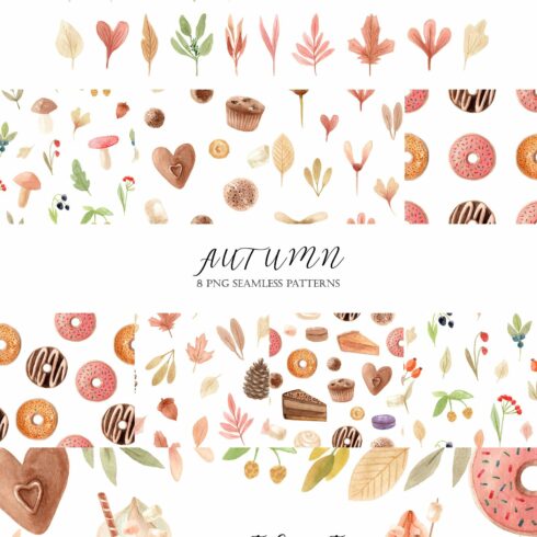 Watercolor Autumn Clipart Collection cover image.