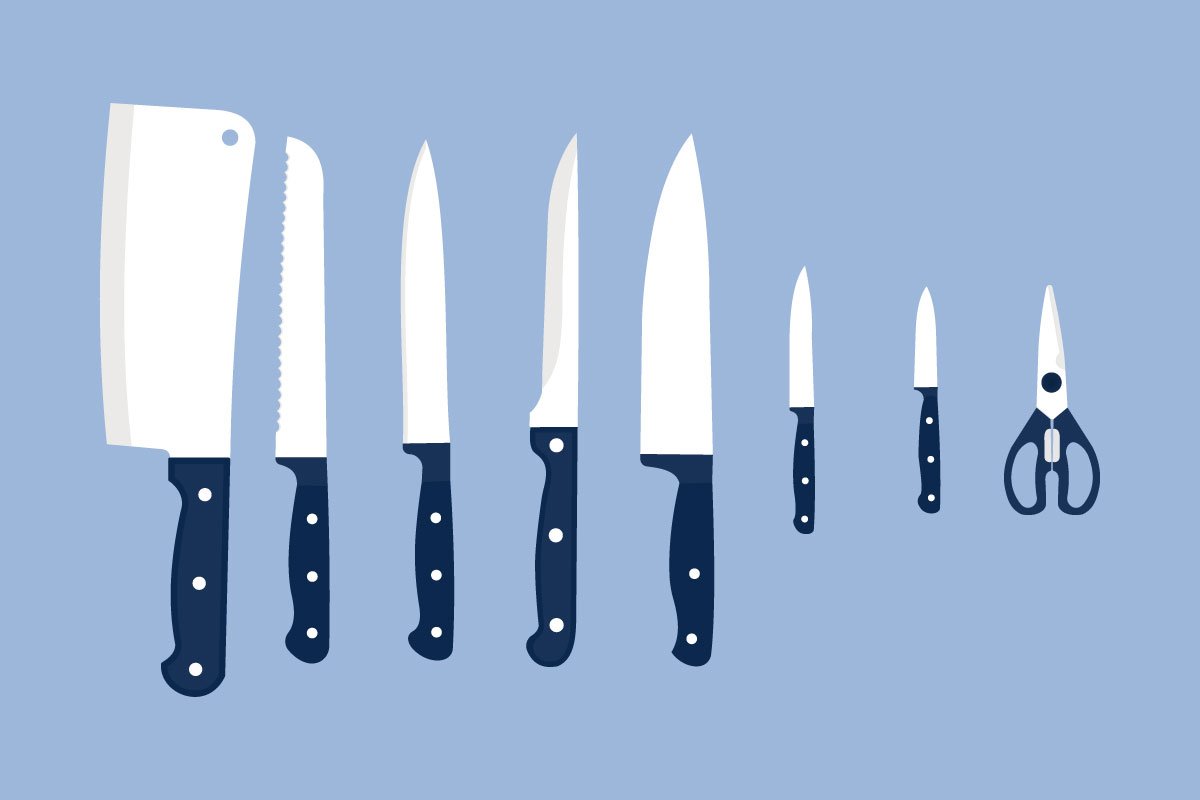 Kitchen Knives and Scissors Set cover image.