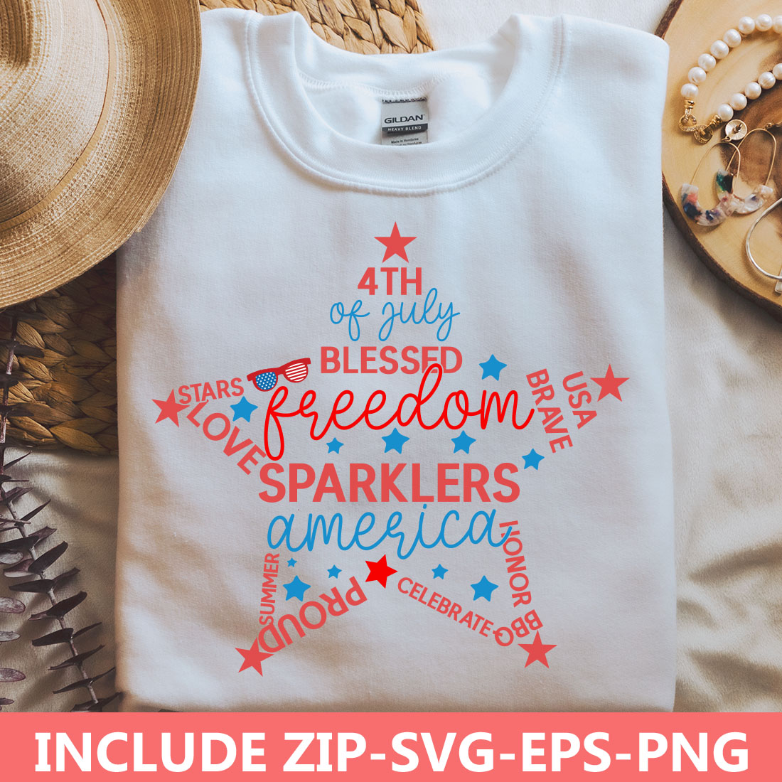 4th of July Hat SVG Cut Files