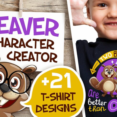 Beaver character creator + lettering cover image.