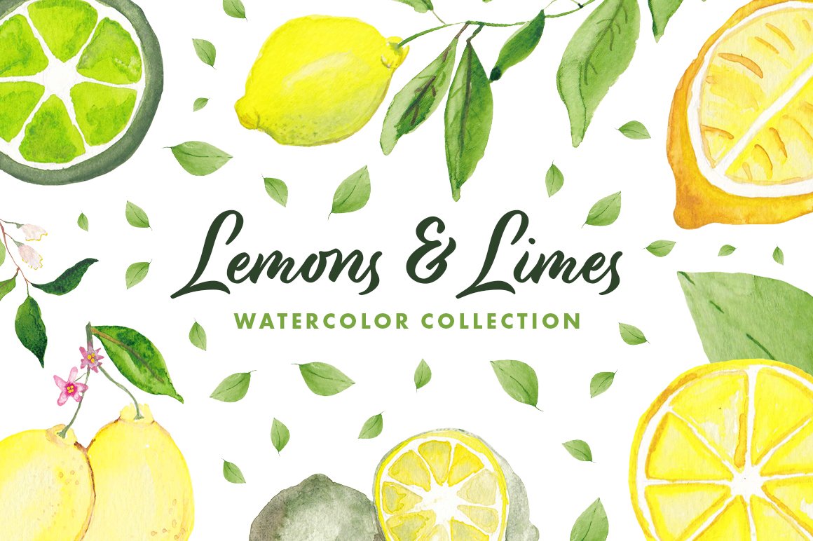 Lemons & Limes Watercolor Collection cover image.