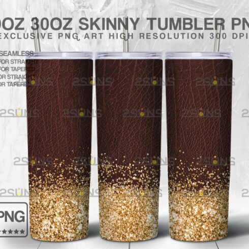 20oz Leather Skinny Tumbler cover image.