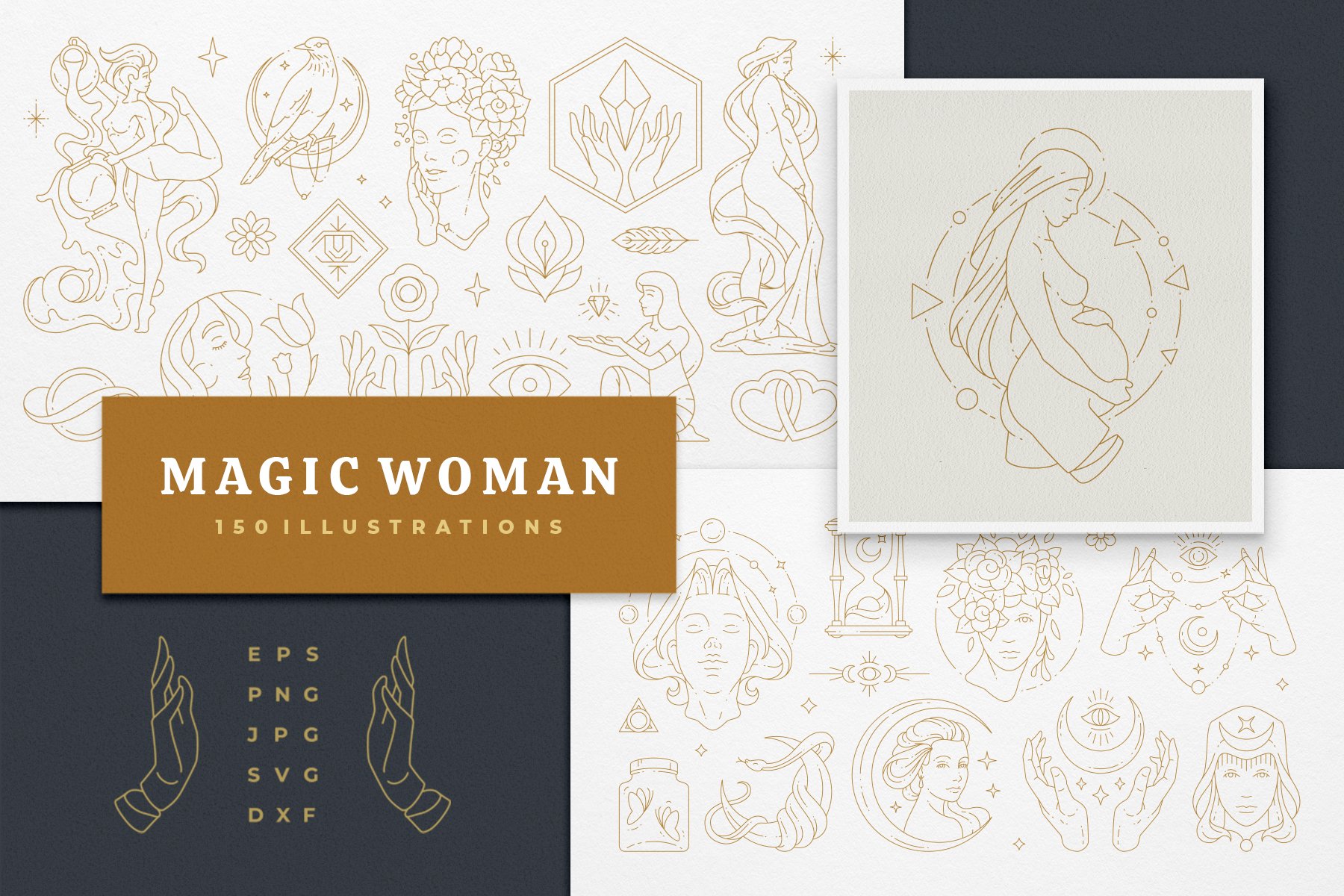 Magic Woman Feminine Illustrations cover image.