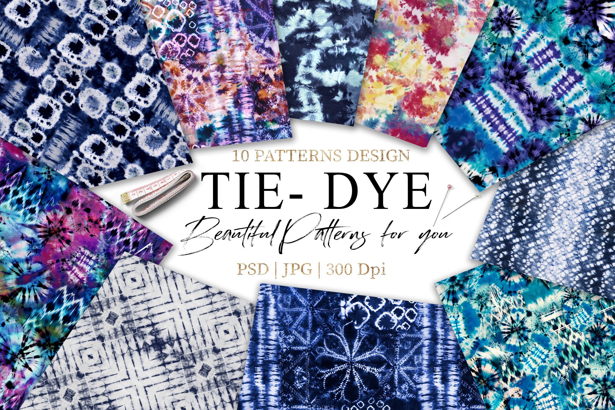 Tie Dye | Seamless Shibori preview image.
