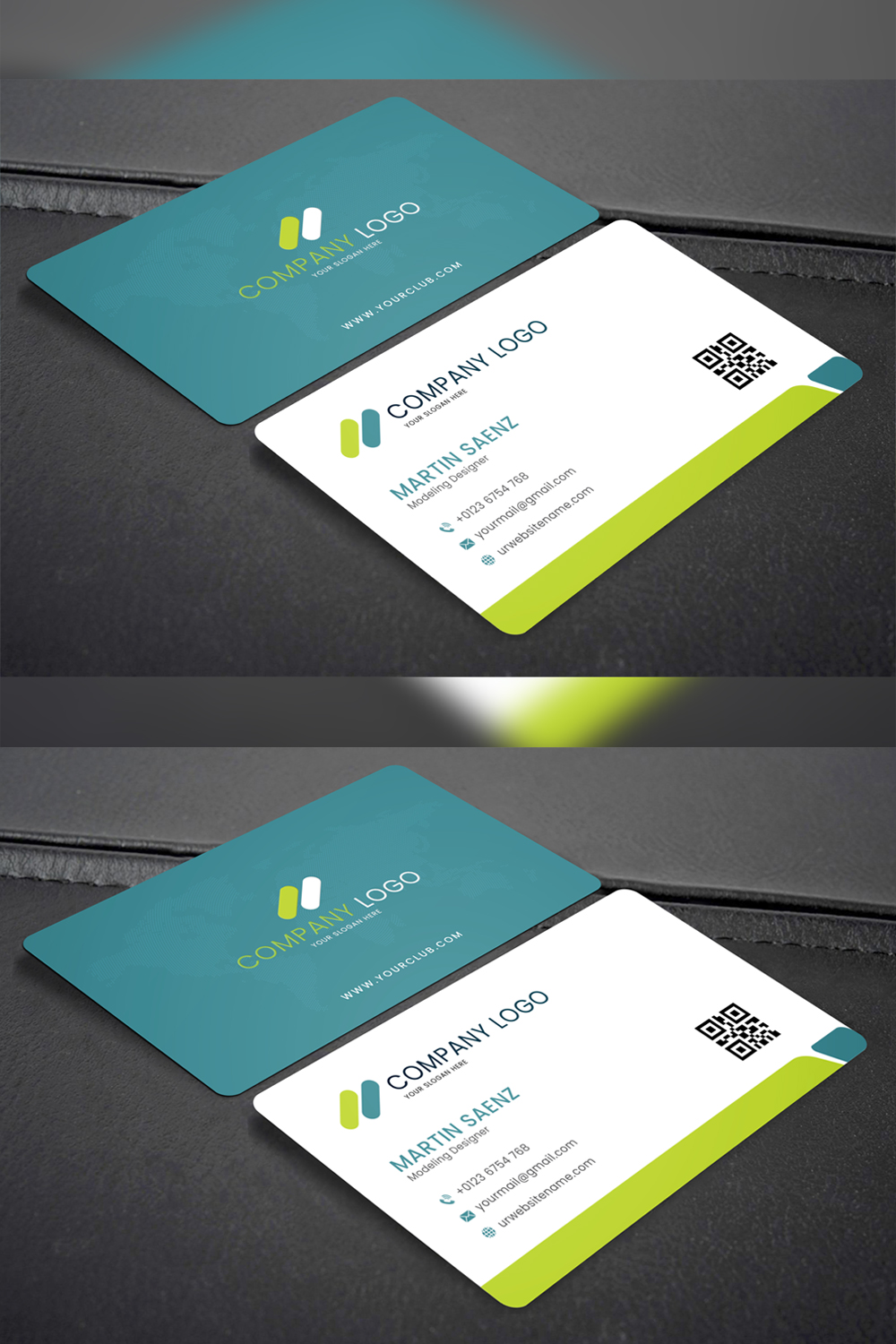 Professional Business Card Mockup pinterest preview image.