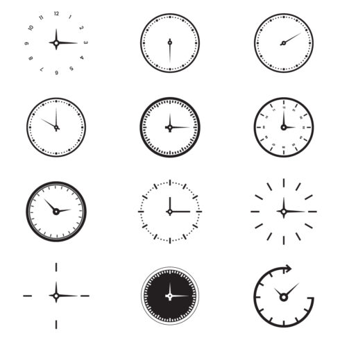 Abstract Vector Time, Clock, Speed Logo Set cover image.