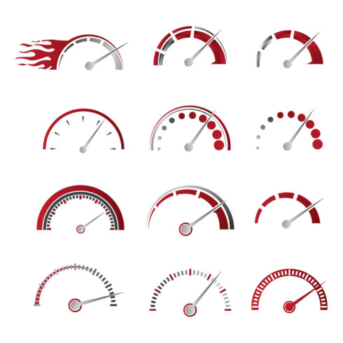 Creative Modern Speed, Time, Fast Logo Set Abstract Vector Clock Icon Set cover image.