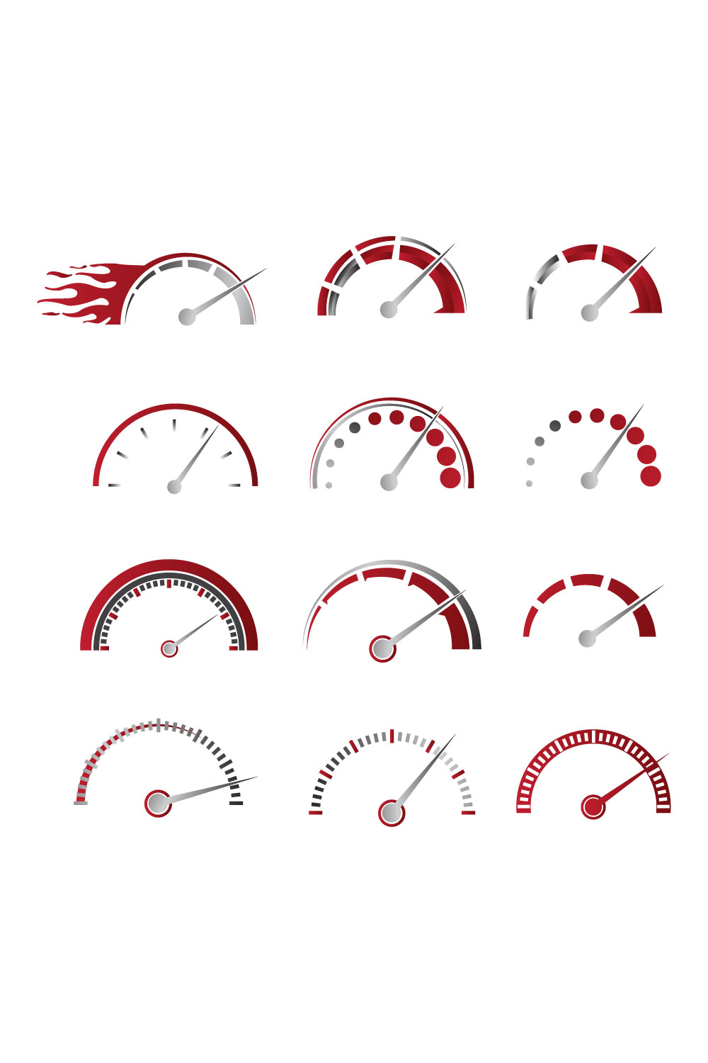 Creative Modern Speed, Time, Fast Logo Set Abstract Vector Clock Icon Set pinterest preview image.