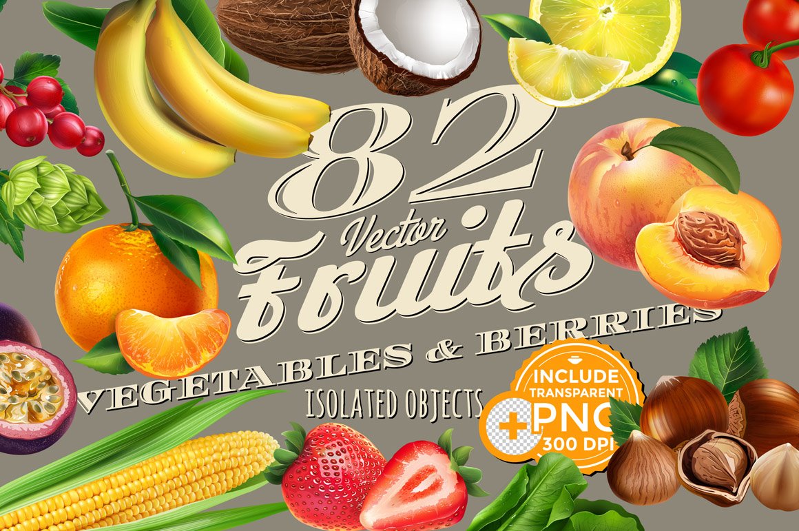 82 Fruits, Berries and Vegetables cover image.