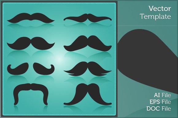Movember Moustache Isolated Vector cover image.