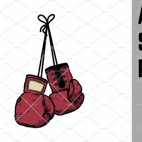 Illustration of retro style boxing cover image.