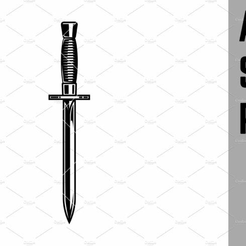 Illustration of dagger in monochrome cover image.