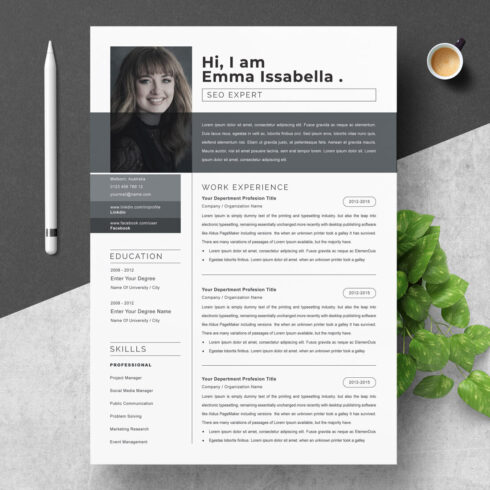 SEO Marketing Specialist | Professional Resume Template | Boost Your Career in Digital Marketing cover image.