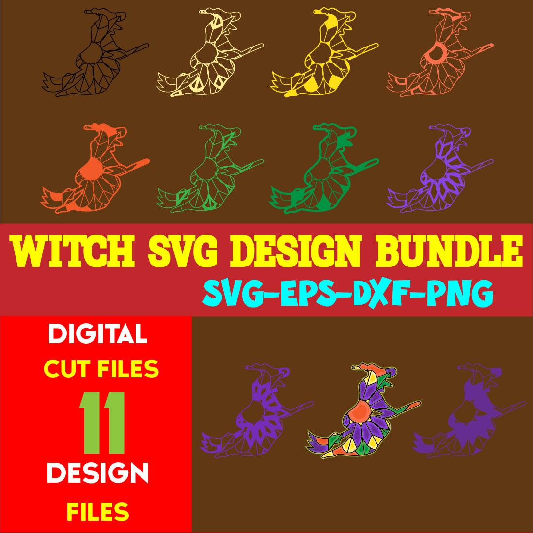 Witch SVG Design Bundle cover image.