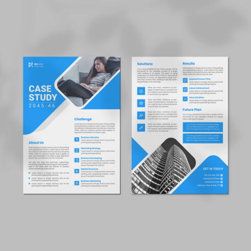 Creative case study flyer template cover image.