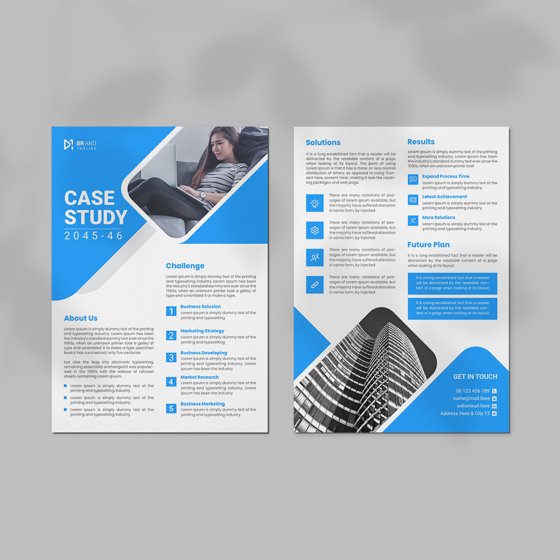 Creative case study flyer template cover image.