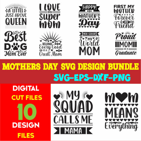 Mothers Day T-shirt Design Bundle Volume-19 cover image.