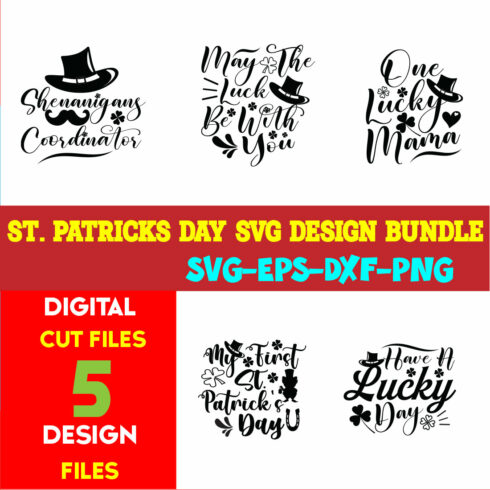 St Patricks Day T-shirt Design Bundle Vol-13 cover image.