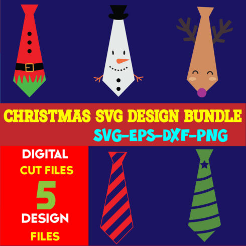 Christmas SVG T-shirt Design Bundle Volume-72 cover image.