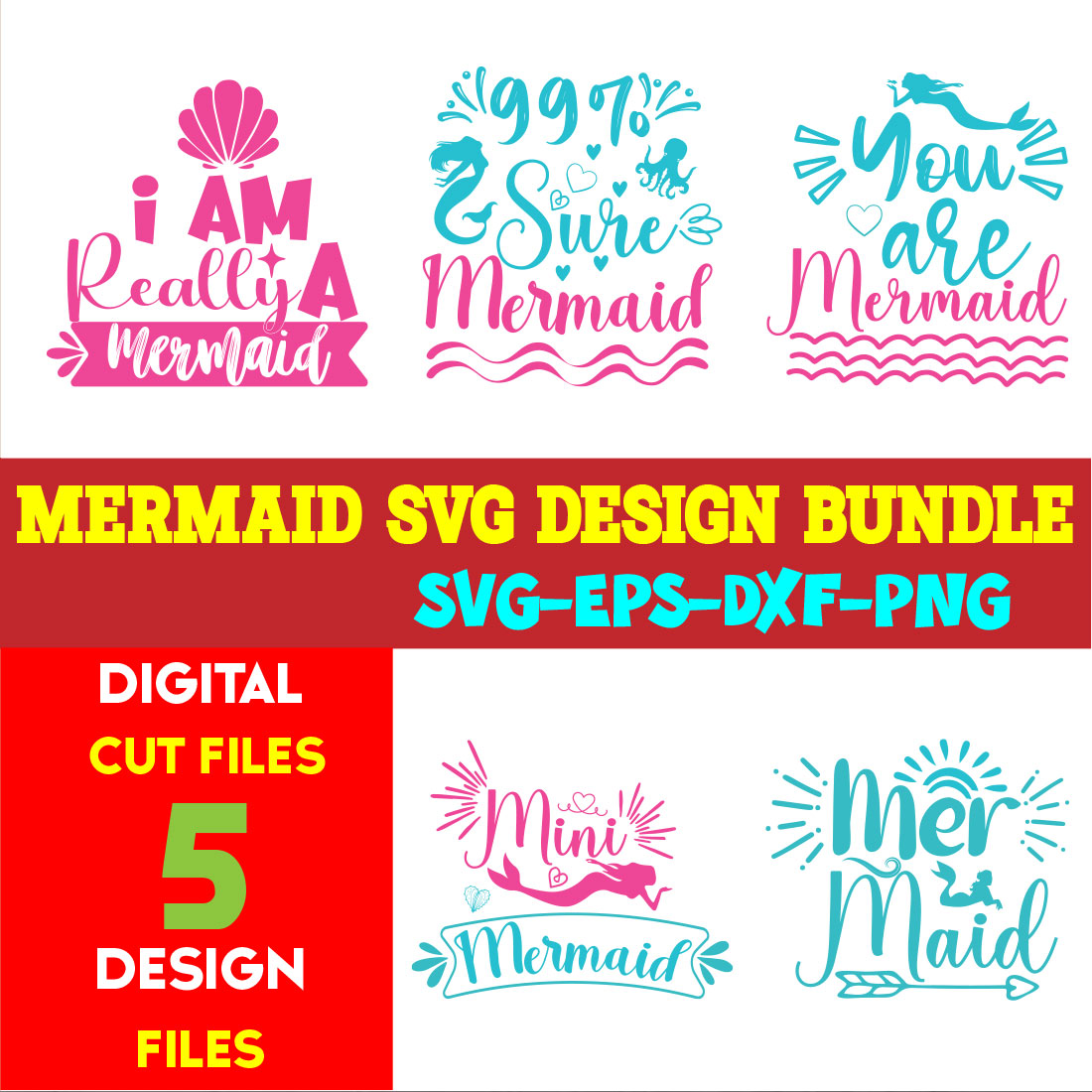 Mermaid T-shirt Design Bundle volume -02 cover image.