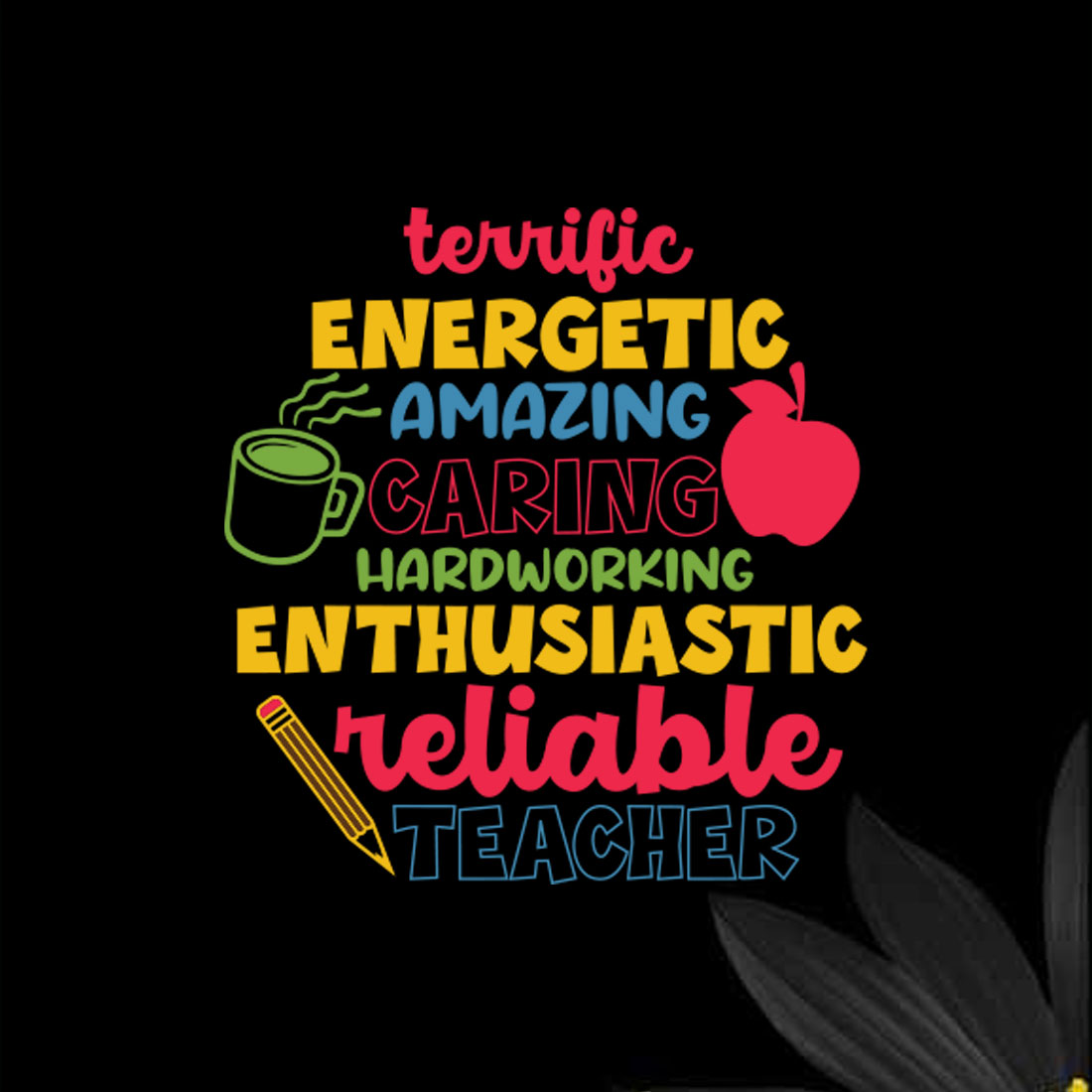 Terrific Energetic Amazing Caring Hardworking Enthusiastic Reliable Teacher cover image.