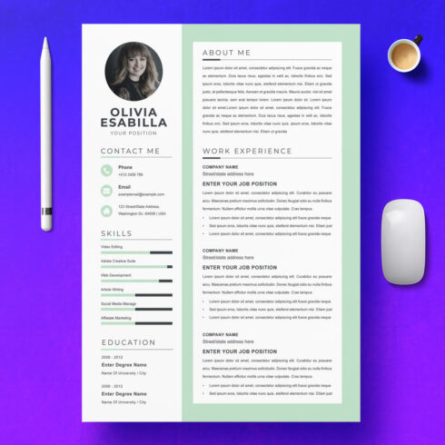 Professional Graphic Designer | Creative Resume Design | CV Template | Apple Pages Format cover image.