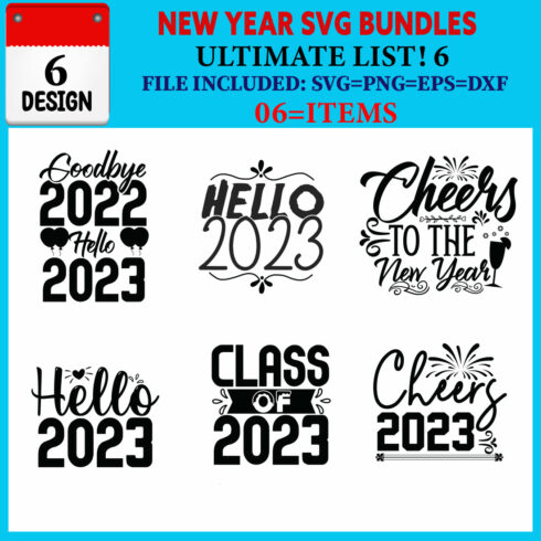 New Year T-shirt Design Bundle Vol-08 cover image.