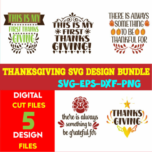 Thanksgiving T-shirt Design Bundle Vol-13 cover image.