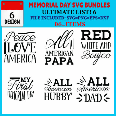 Memorial Day T-shirt Design Bundle Vol-03 cover image.