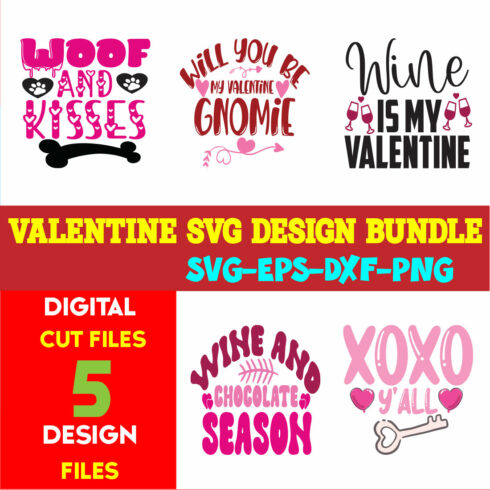 Valentine T-shirt Design Bundle Vol-18 cover image.