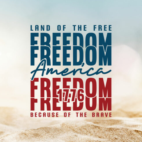 Land Of The Free Freedom America 1776 Because Of The Brave cover image.