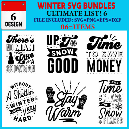 Winter T-shirt Design Bundle Vol-04 cover image.
