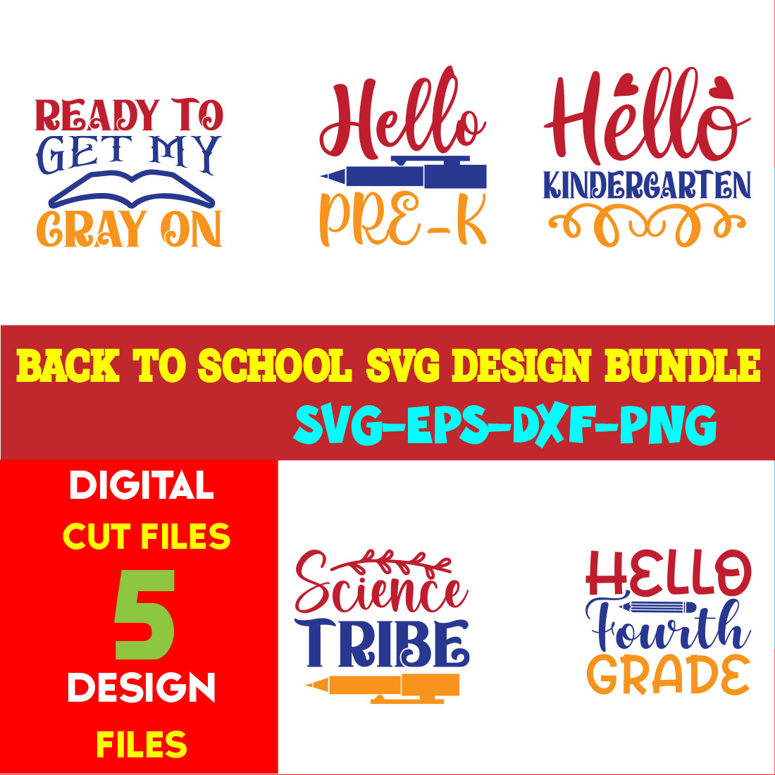 Back To School T-shirt Design Bundle Volume-13 cover image.