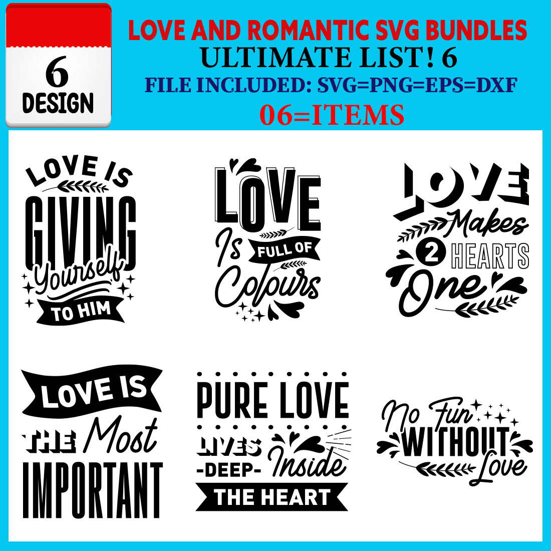 Love And Romantic T-shirt Design Bundle Vol-03 cover image.