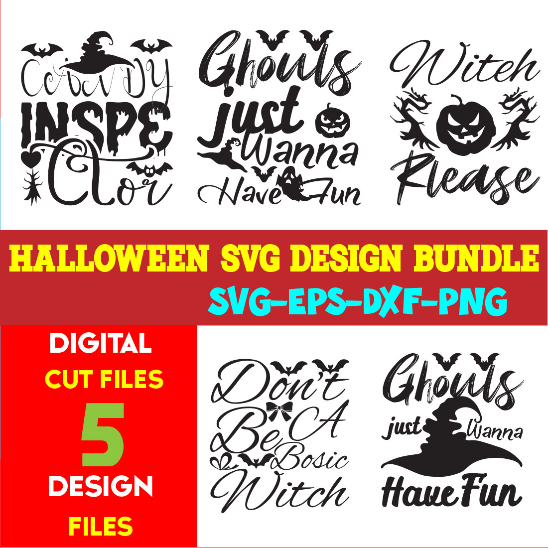 Halloween T-shirt Design Bundle Vol-34 cover image.