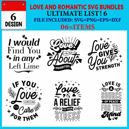 Love And Romantic T-shirt Design Bundle Vol-02 cover image.