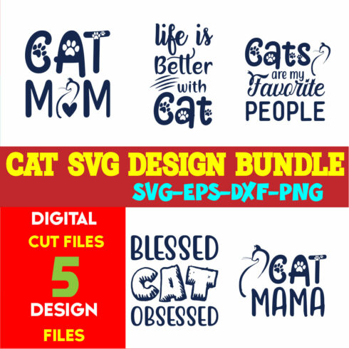 Cat T-shirt Design Bundle Volume-19 cover image.