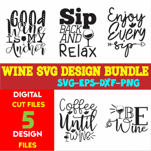 Wine T-shirt Design Bundle volume -01 cover image.