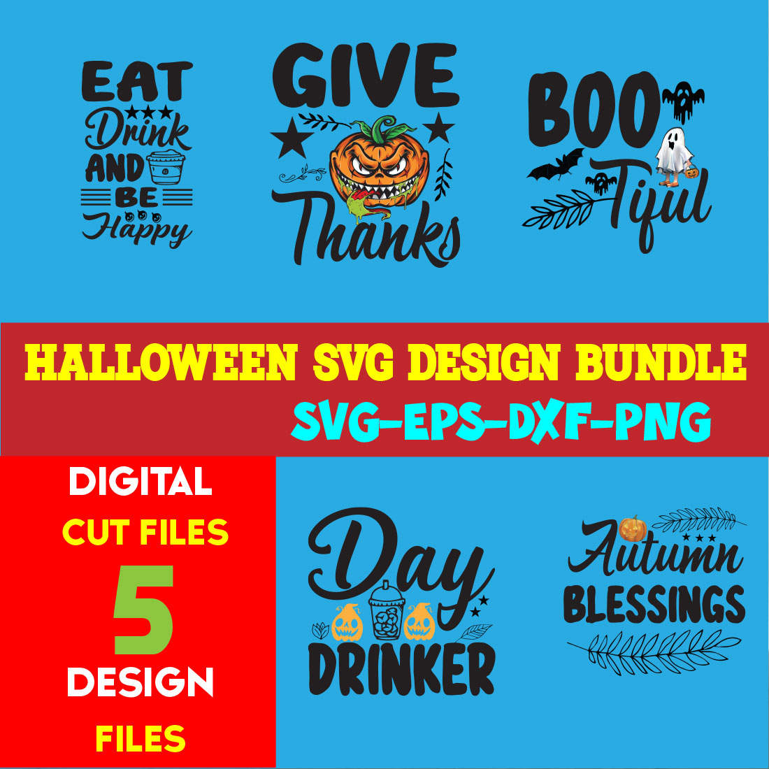 Halloween T-shirt Design Bundle Vol-09 cover image.