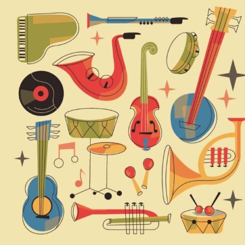 Jazz Music Illustration Set cover image.