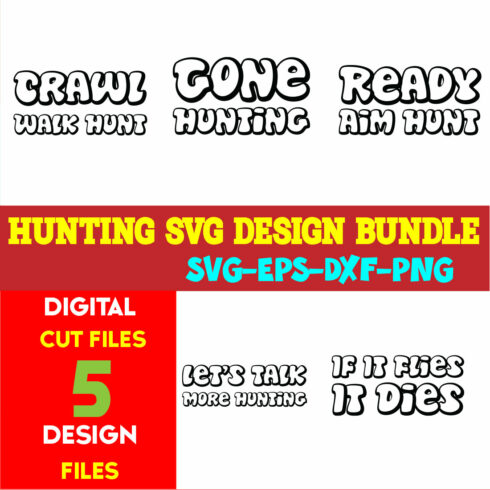 Hunting T-shirt Design Bundle Vol- 05 cover image.