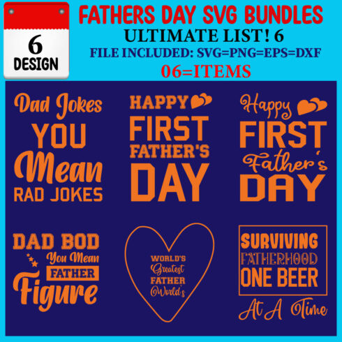 Fathers Day SVG T-shirt Design Bundle cover image.