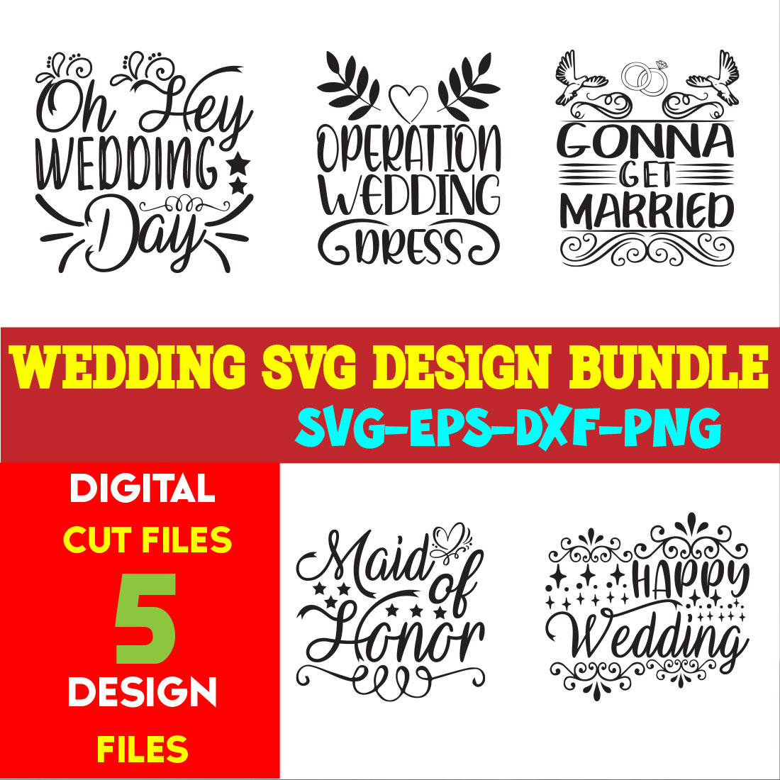 Wedding T-shirt Design Bundle volume -15 cover image.