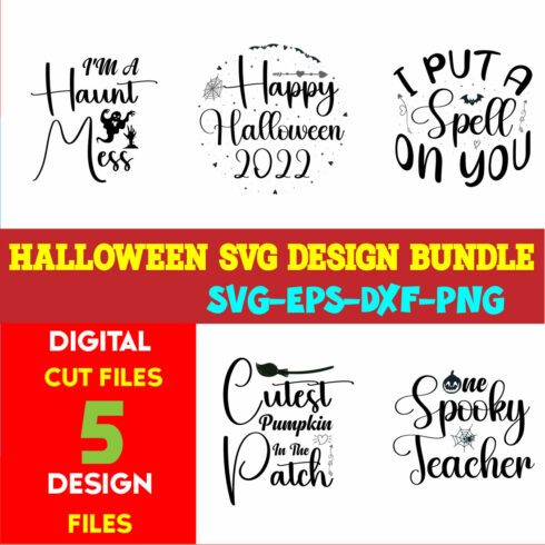 Halloween T-shirt Design Bundle Vol-40 cover image.